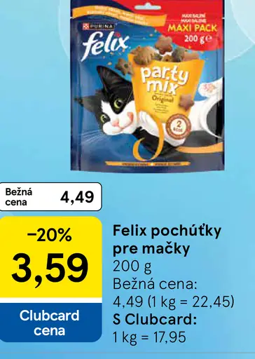 Felix pochúťky pre mačky