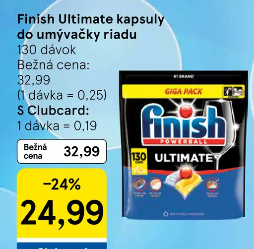 Finish Ultimate kapsuly do umývačky riadu