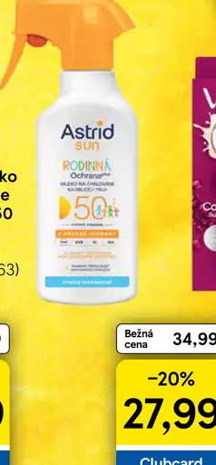 Astrid Sun rodinné mlieko na opaľovanie v spreji SPF 50