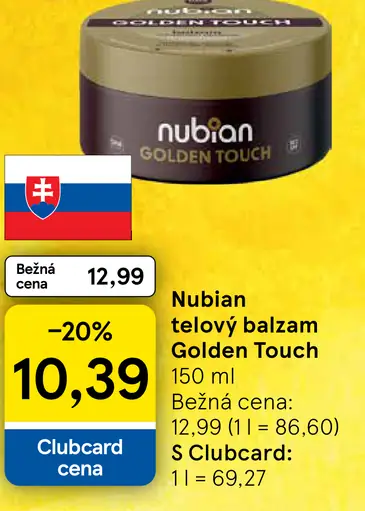 Nubian telový balzam Golden Touch