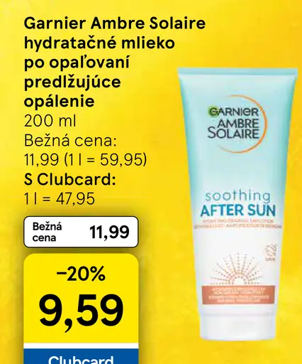 Garnier Ambre Solaire hydratačné mlieko po opaľovaní predlžujúce opálenie