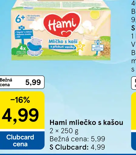 Hami mliečko s kašou