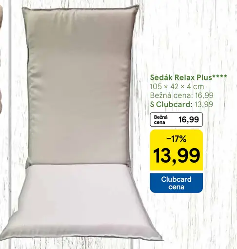 Sedák Relax Plus sedacia podložka na lehátko
