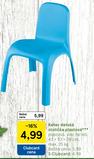 Keter detská stolička plastová