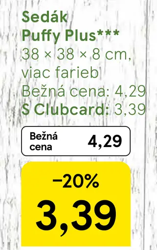 Sedák Puffy Plus sedacia podložka