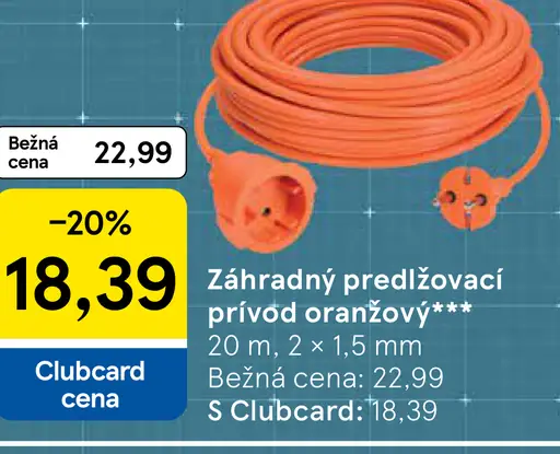 Záhradný predlžovací prívod oranžový