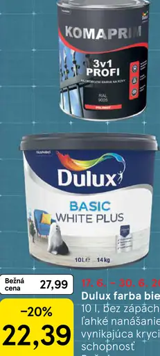 Dulux farba biela