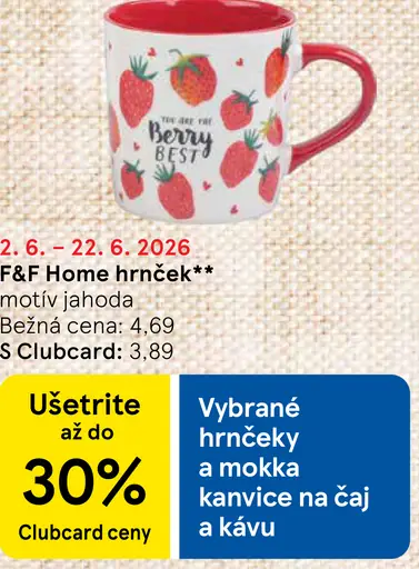 F&F Home hrnček motív jahoda