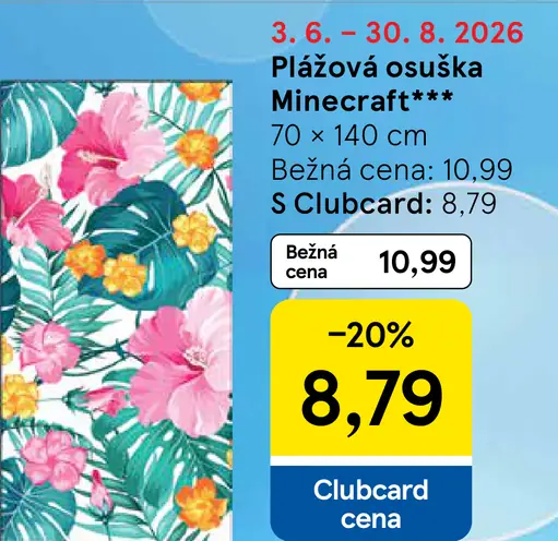 Plážová osuška Minecraft