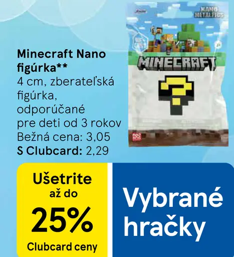 Minecraft Nano figúrka zberateľská pre deti od 3 rokov
