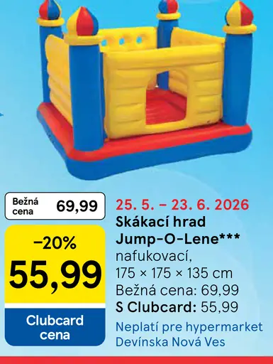Jump-O-Lene skákací hrad nafukovací 175 × 175 × 135 cm