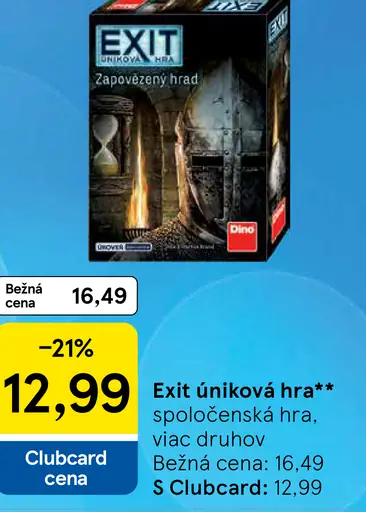 Exit úniková hra spoločenská hra viac druhov