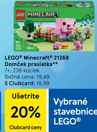 LEGO Minecraft 21268 Domček prasiatka