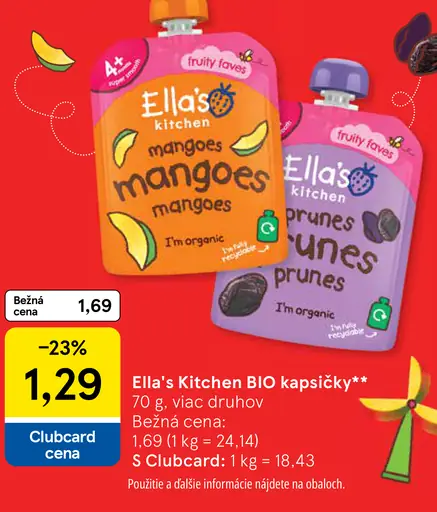 Ella's Kitchen BIO kapsičky ovocné pyré viac druhov