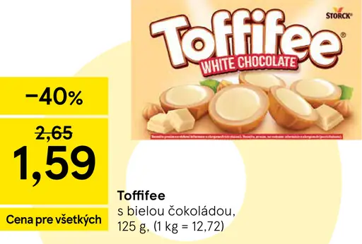 Toffifee s bielou čokoládou