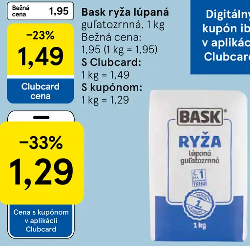 Bask Ryža lúpaná guľatozrnná