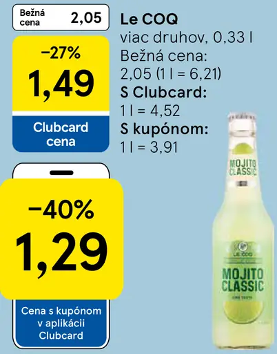 Le COQ miešaný nápoj Mojito Classic