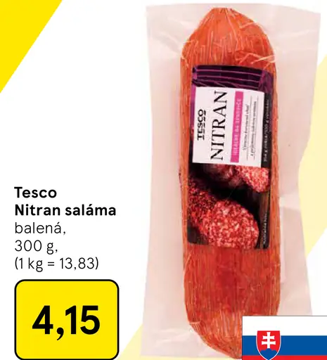 Tesco Nitran saláma balená