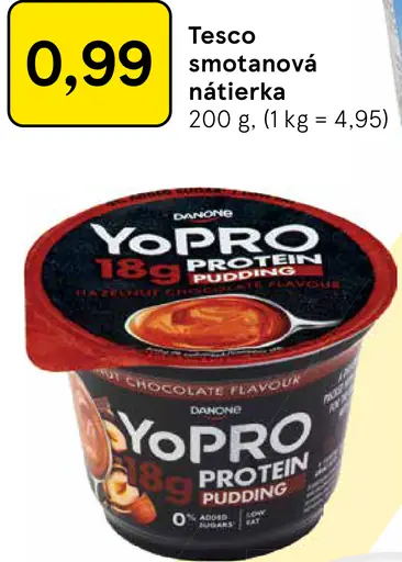 Tesco smotanová nátierka