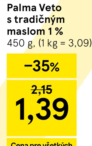 Palma Veto S tradičným maslom 1%