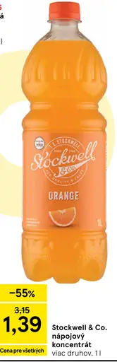 Stockwell & Co. nápojový koncentrát pomaranč