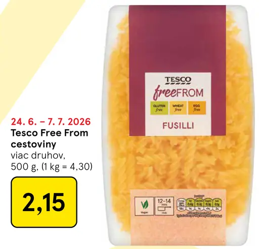 Tesco Free From cestoviny