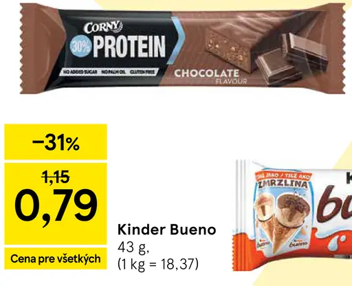 Corny proteinová tyčinka chocolate brownie