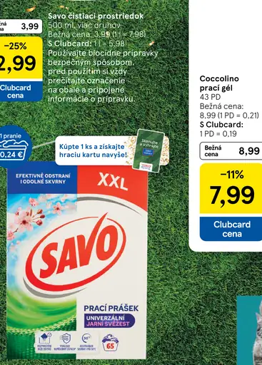 Savo prací prášok univerzálny jarná sviežosť