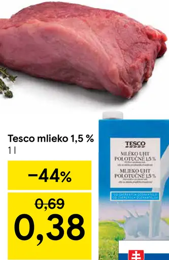 Tesco mlieko 1,5 %