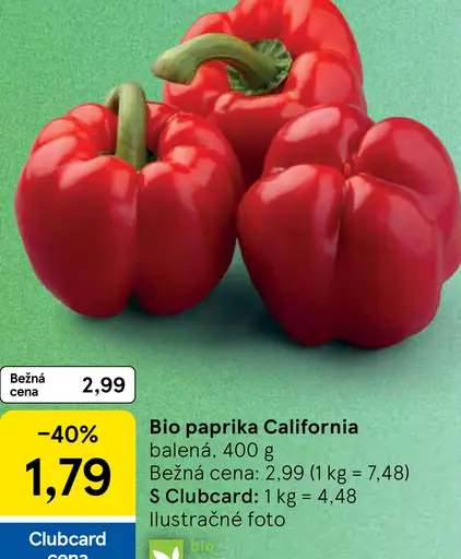 Bio paprika California balená