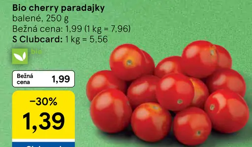 Bio cherry paradajky balené