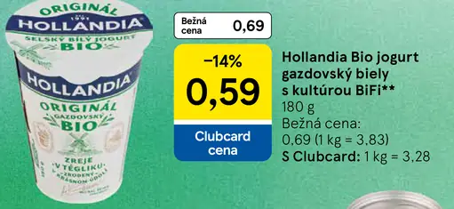 Hollandia Bio jogurt gazdovský biely s kultúrou BiFi