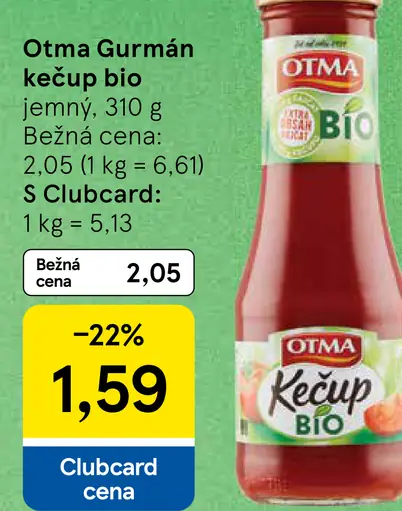 Otma Gurmán kečup bio jemný