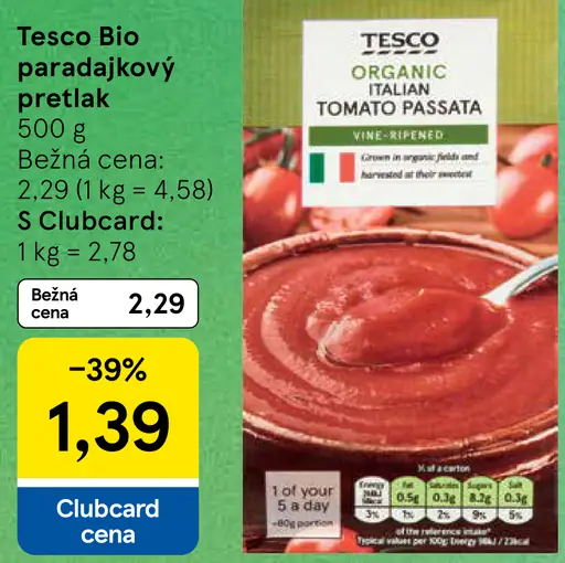 Tesco Bio paradajkový pretlak