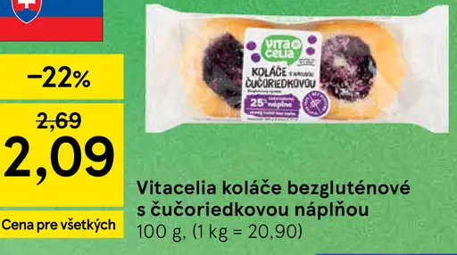 Vitacelia koláče bezgluténové s čučoriedkovou náplňou