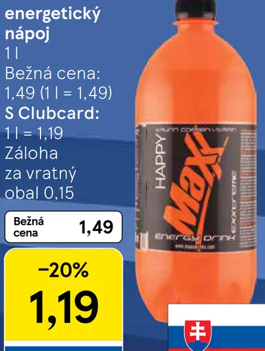 Maxx energetický nápoj