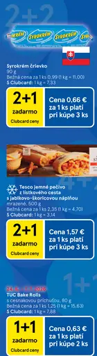 Tesco jemné pečivo z lístkového cesta s jablkovo-škoricovou náplňou mrazené