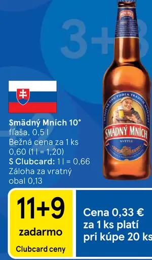 Smädný Mních 10° pivo