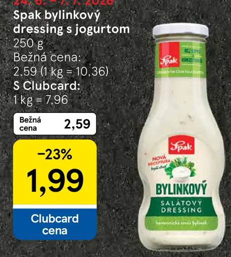 Spak Bylinkový dressing s jogurtom
