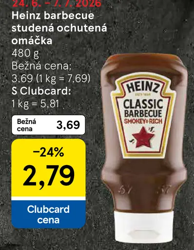 Heinz Barbecue studená ochutená omáčka