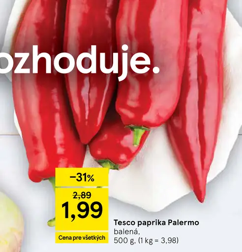 Tesco paprika Palermo balená