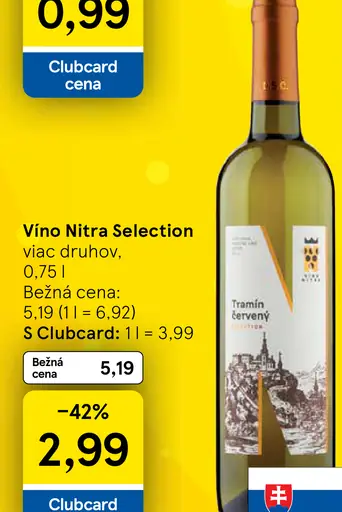 Vino Nitra Selection Tramín červený víno