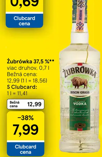 Żubrówka vodka 37,5 %