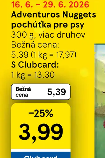 Adventuros Nuggets pochúťka pre psy