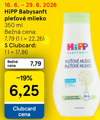 HiPP Babysanft pleťové mlieko