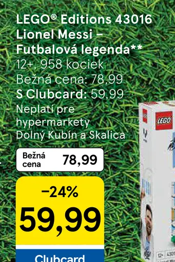 LEGO Editions 43016 Lionel Messi Futbalová legenda