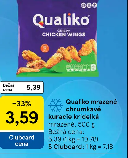 Qualiko mrazené crispy kuracie krídelká