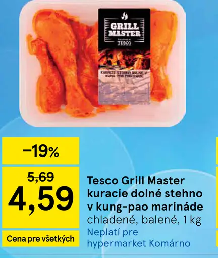 Tesco Grill Master kuracie dolné stehno v kung-pao marináde