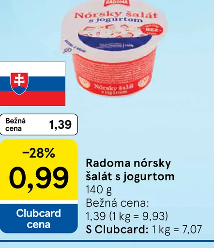 Radoma Nórsky šalát s jogurtom
