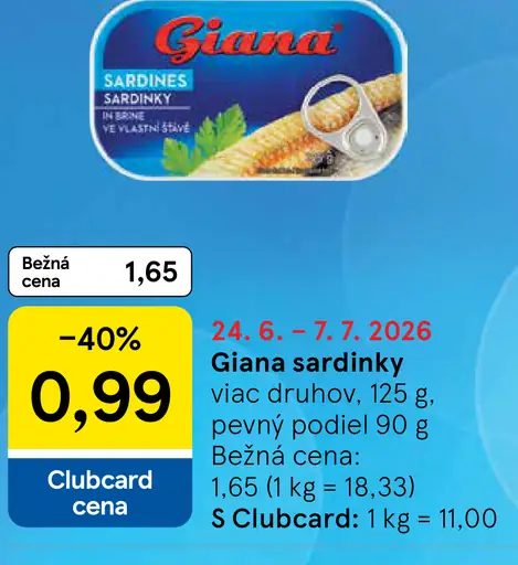 Giana sardinky v oleji